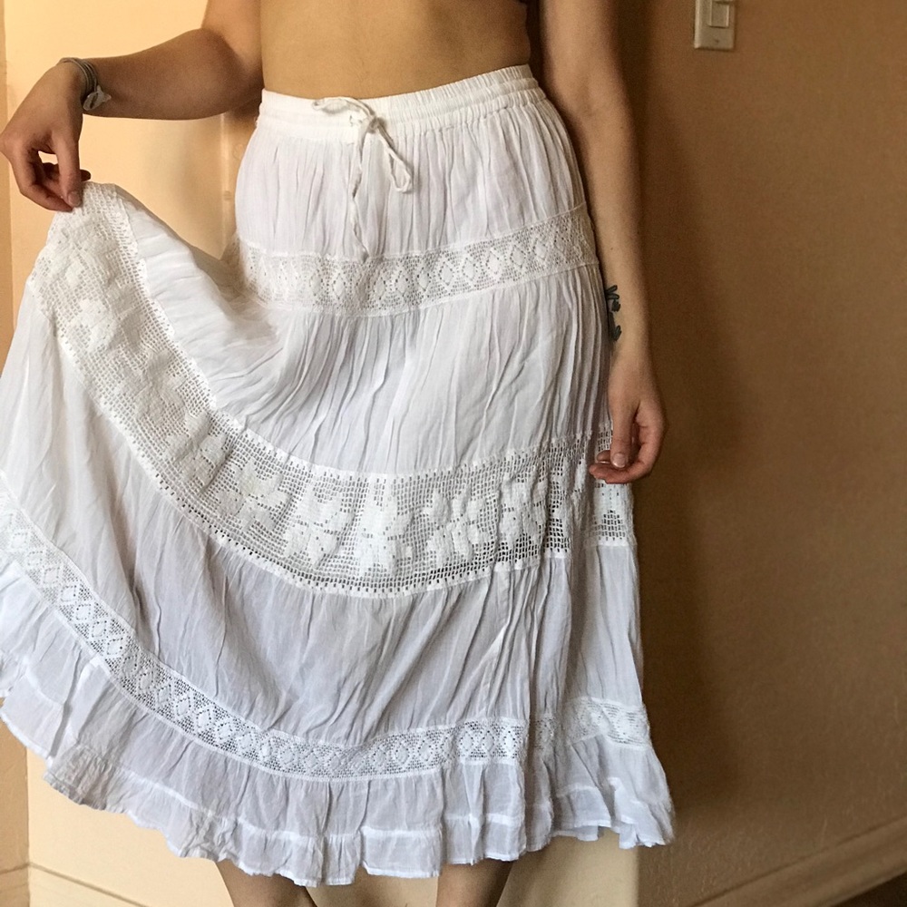 White skirt
